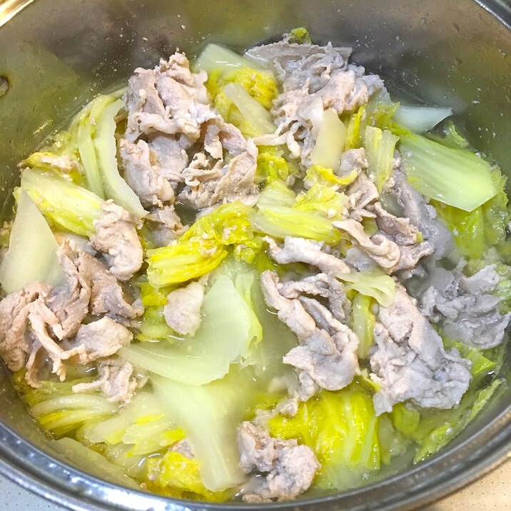 白菜消費レシピ！白菜と豚肉の簡単煮